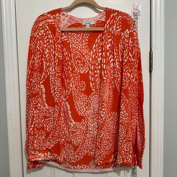 Chicos Summer Romance Mosaic Cardigan Size 3 XL - Picture 1 of 10